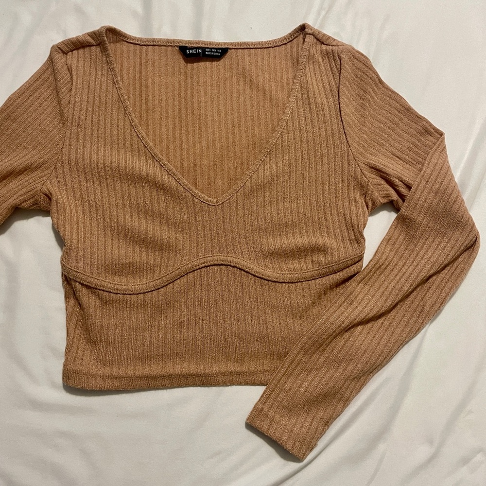 Ribbed Long sleeve Crop top